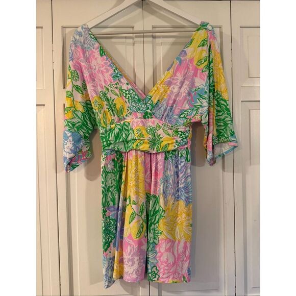 Lilly Pulitzer Parigi romper skort multi bright delight patch size small - Picture 4 of 11